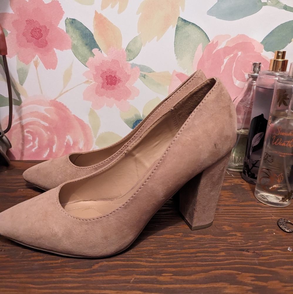 Lane Bryant Suede Blush 10w Pumps